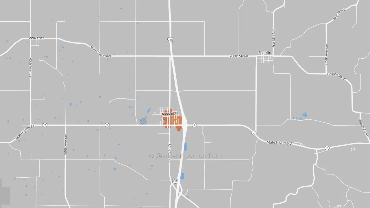 Bike Grade map of 52625, IA