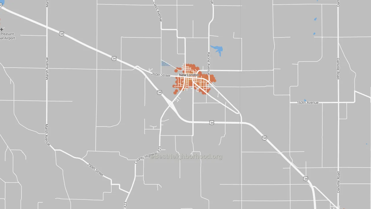 Bike Grade map of 52645, IA