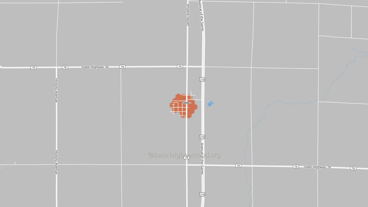 Bike Grade map of 52647, IA