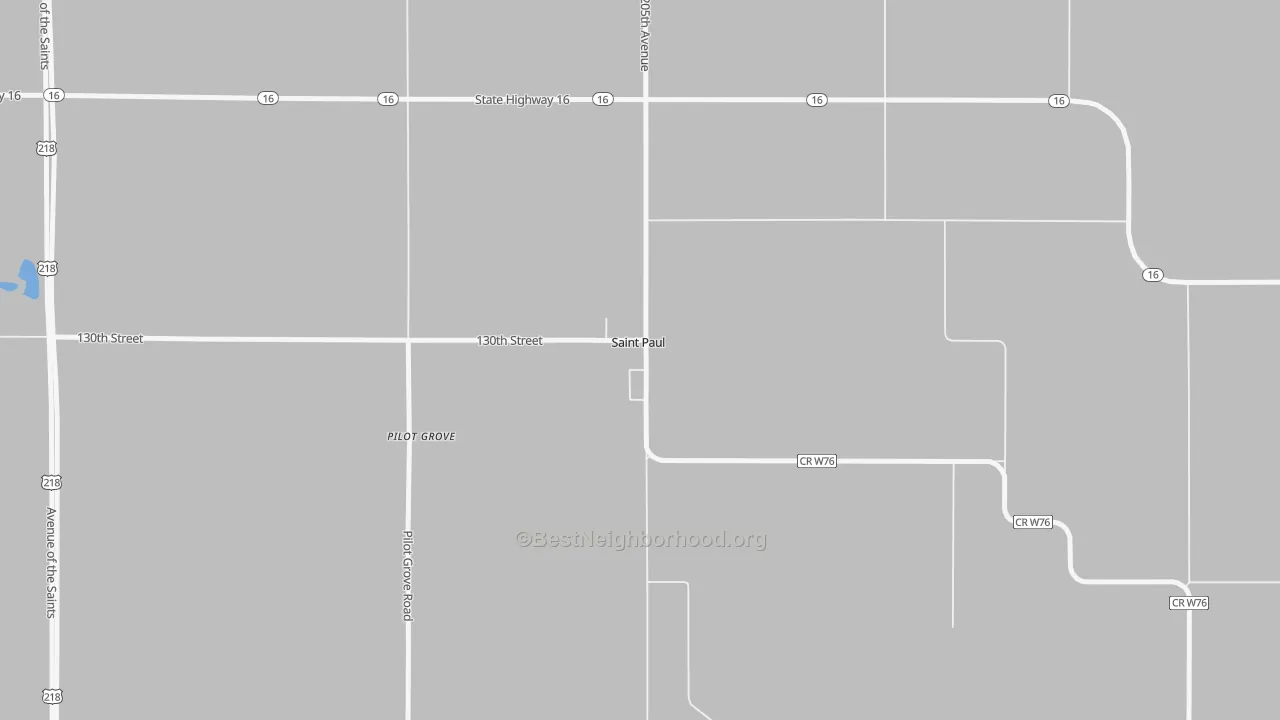 Bike Grade map of 52657, IA