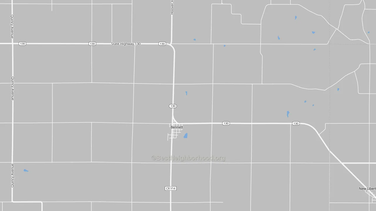 Bike Grade map of 52721, IA