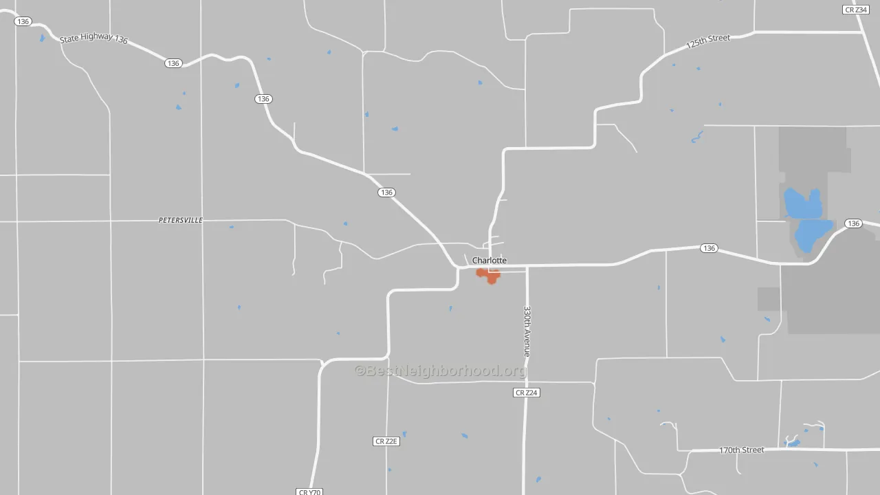 Bike Grade map of 52731, IA