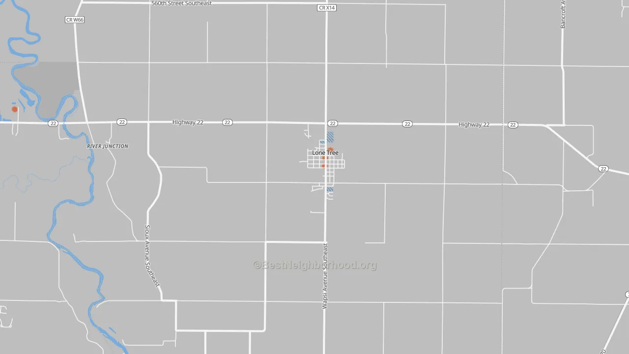 Bike Grade map of 52755, IA