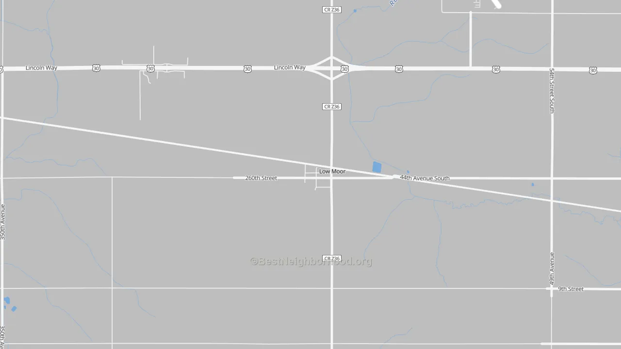 Bike Grade map of 52757, IA