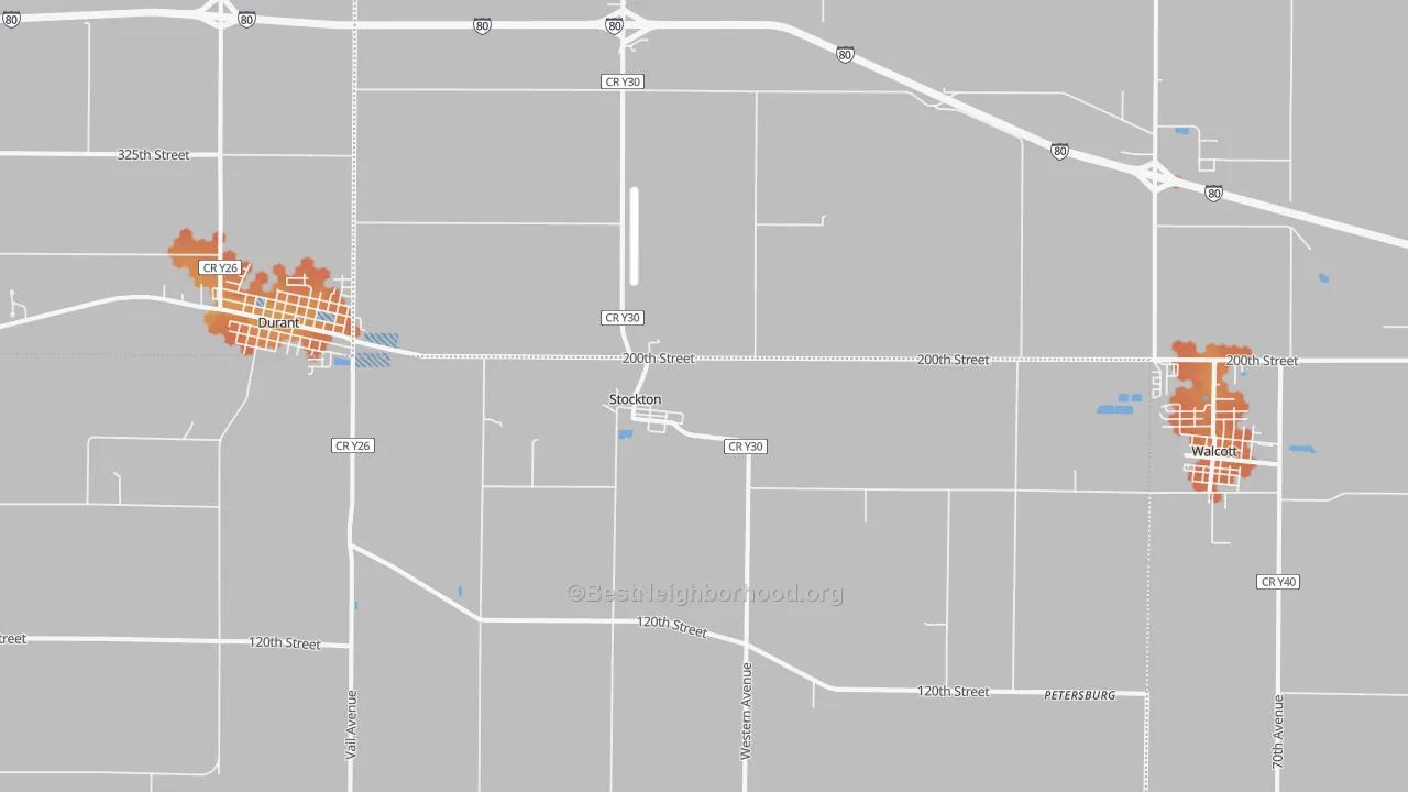 Bike Grade map of 52769, IA