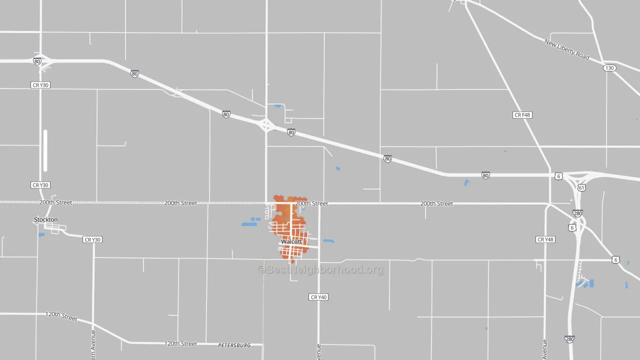 Bike Grade map of 52773, IA