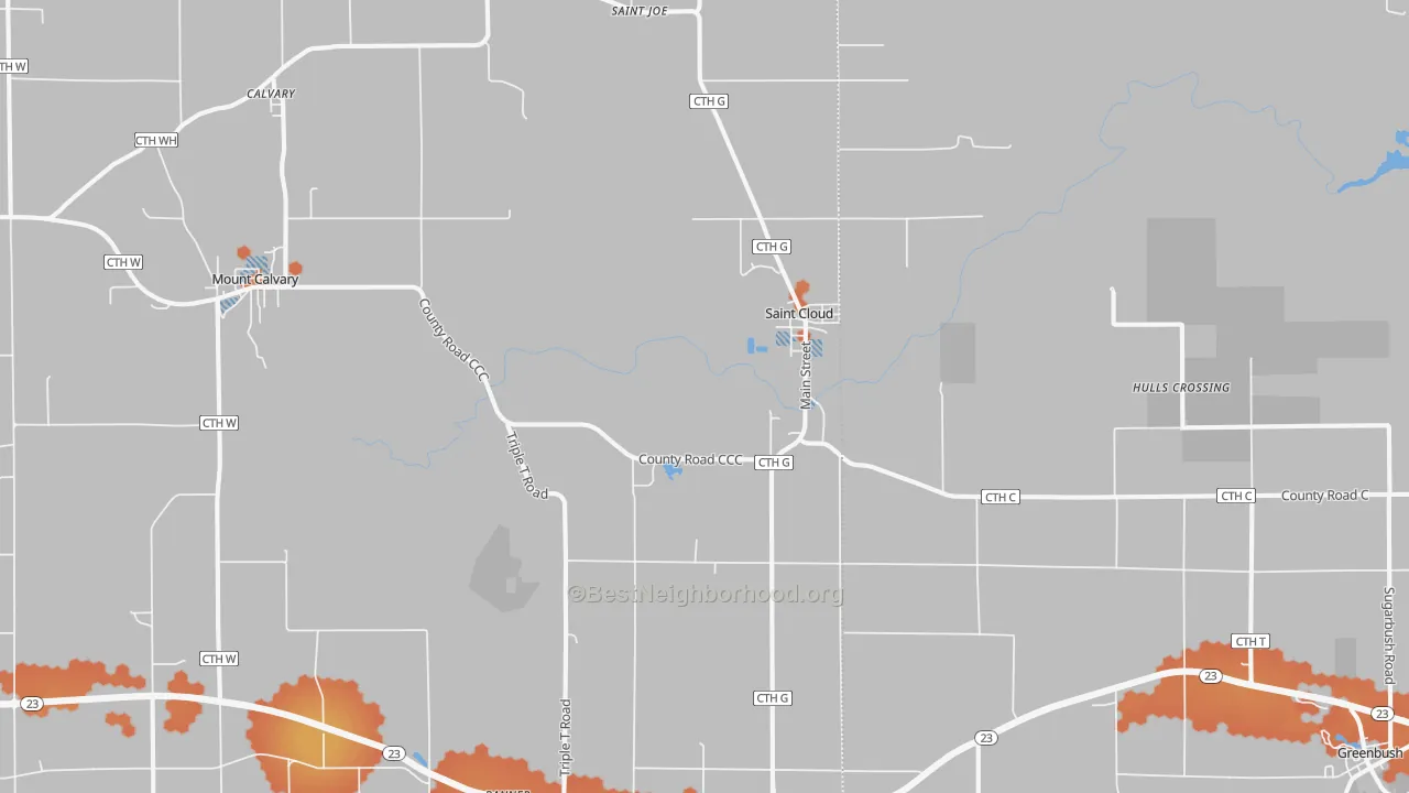 Bike Grade map of 53079, WI