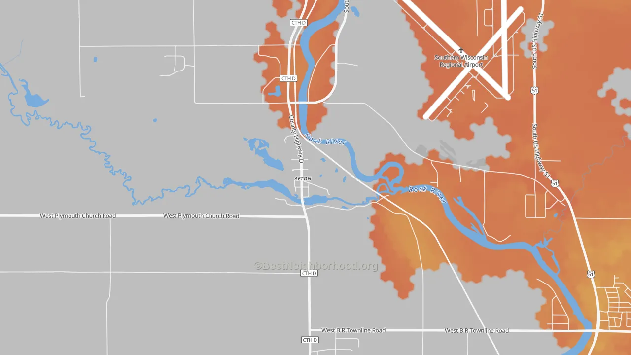 Bike Grade map of 53501, WI