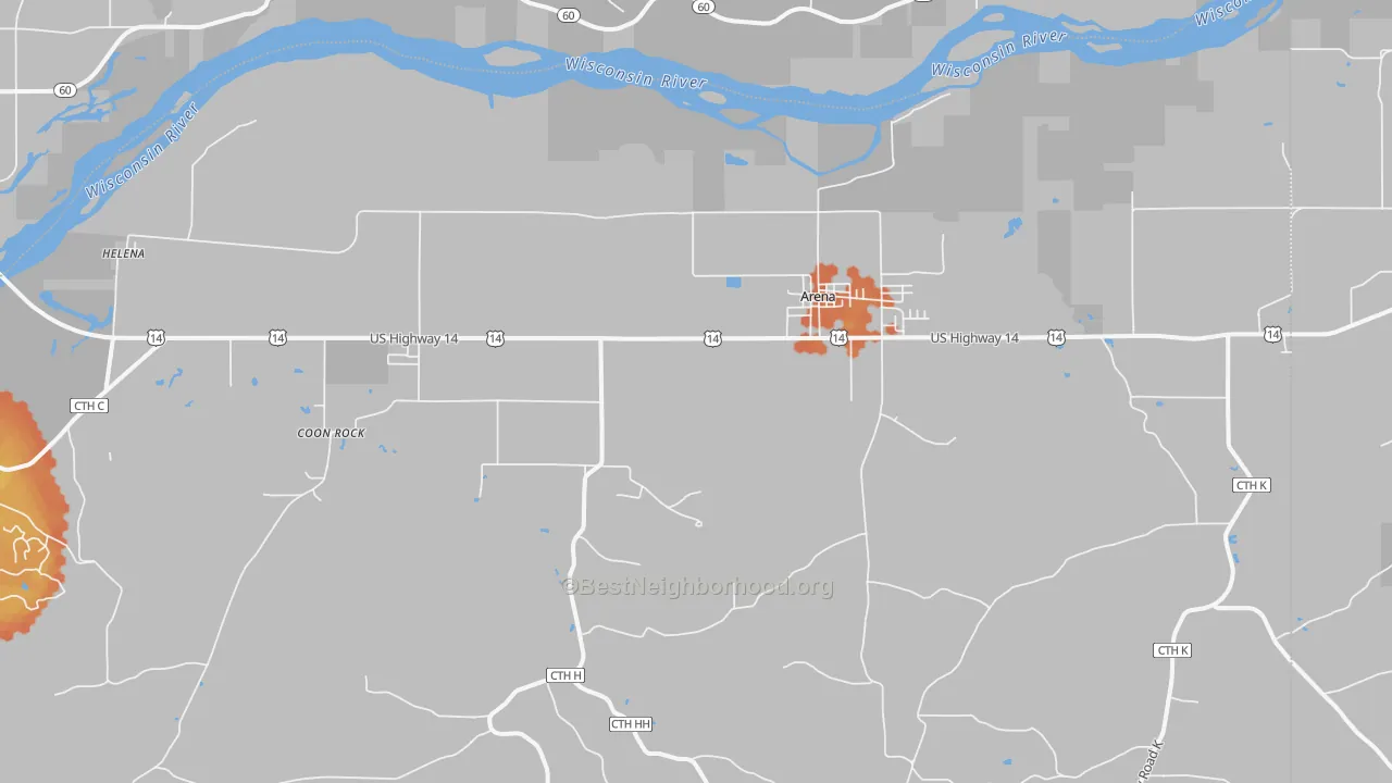 Bike Grade map of 53503, WI