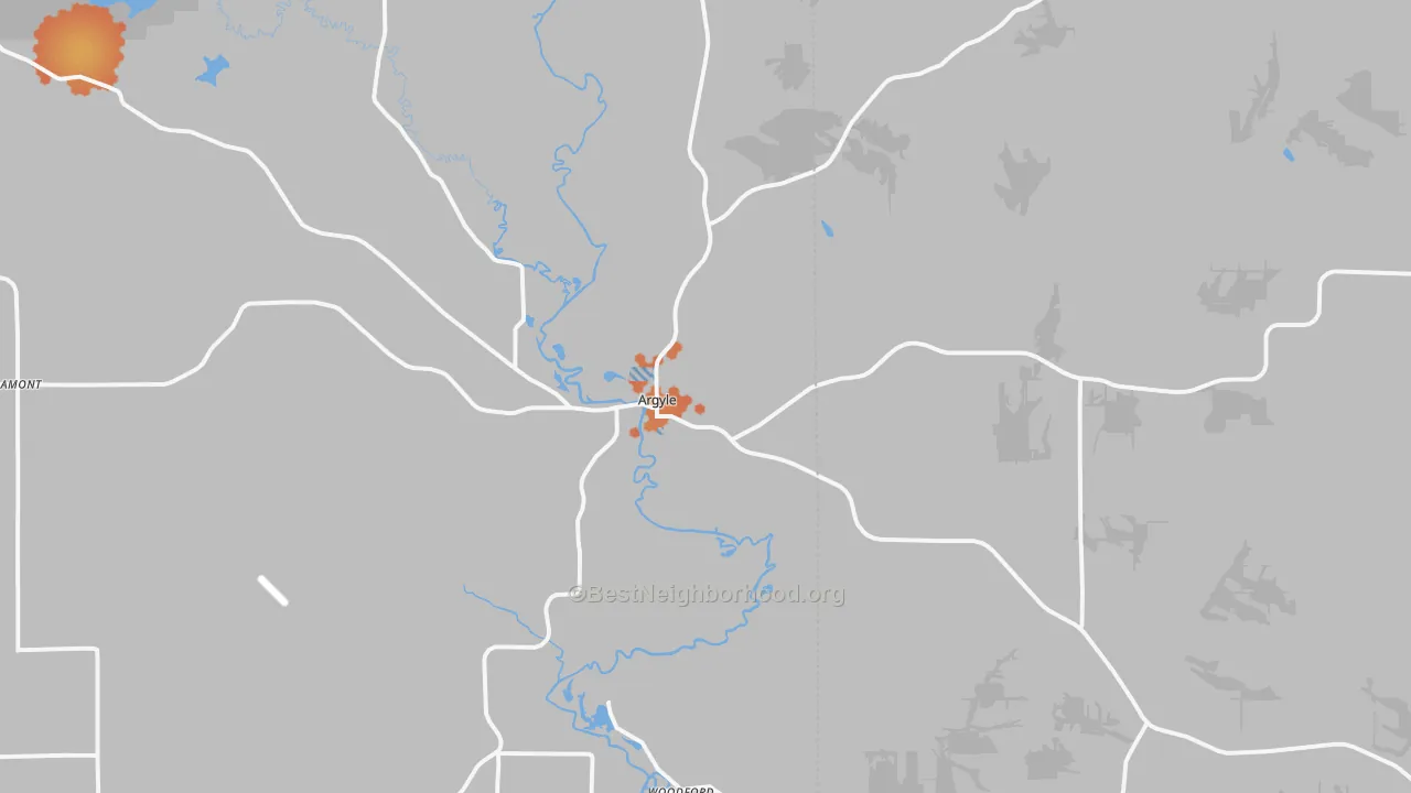 Bike Grade map of 53504, WI