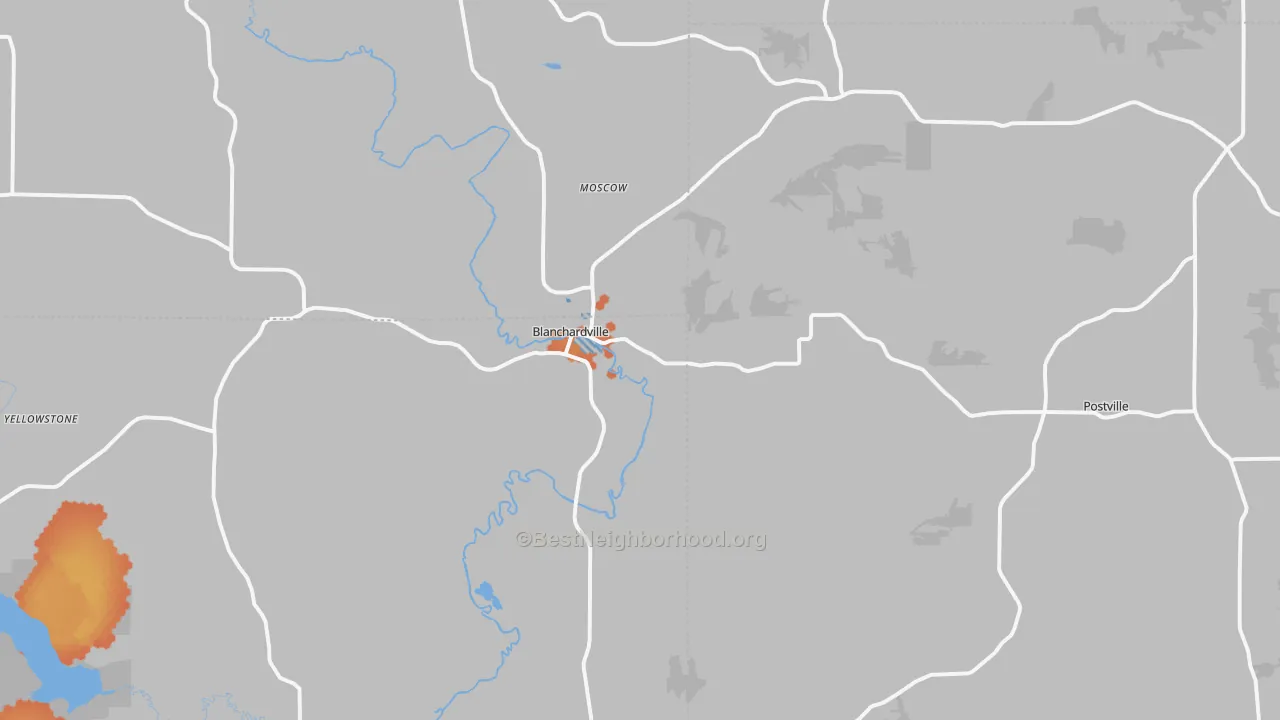 Bike Grade map of 53516, WI