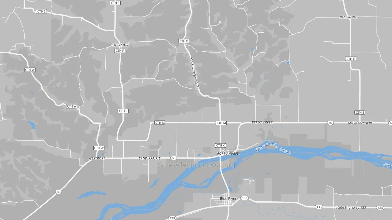 Bike Grade map of 53518, WI