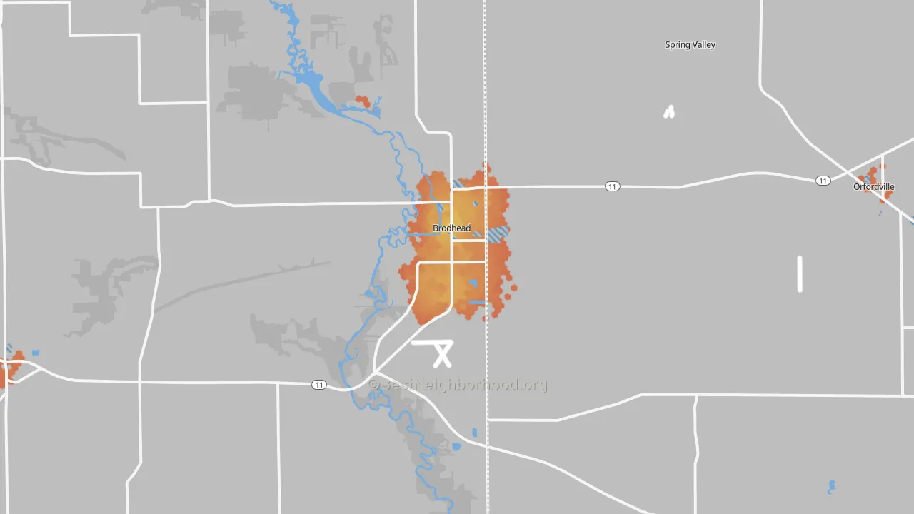 Bike Grade map of 53520, WI