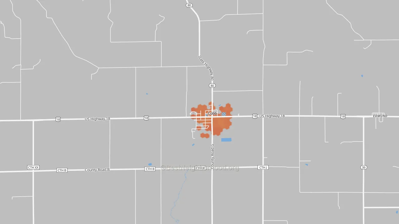 Bike Grade map of 53526, WI
