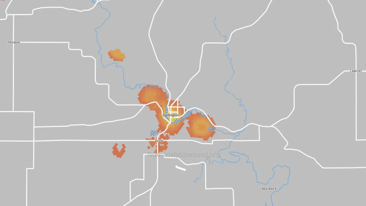 Bike Grade map of 53530, WI