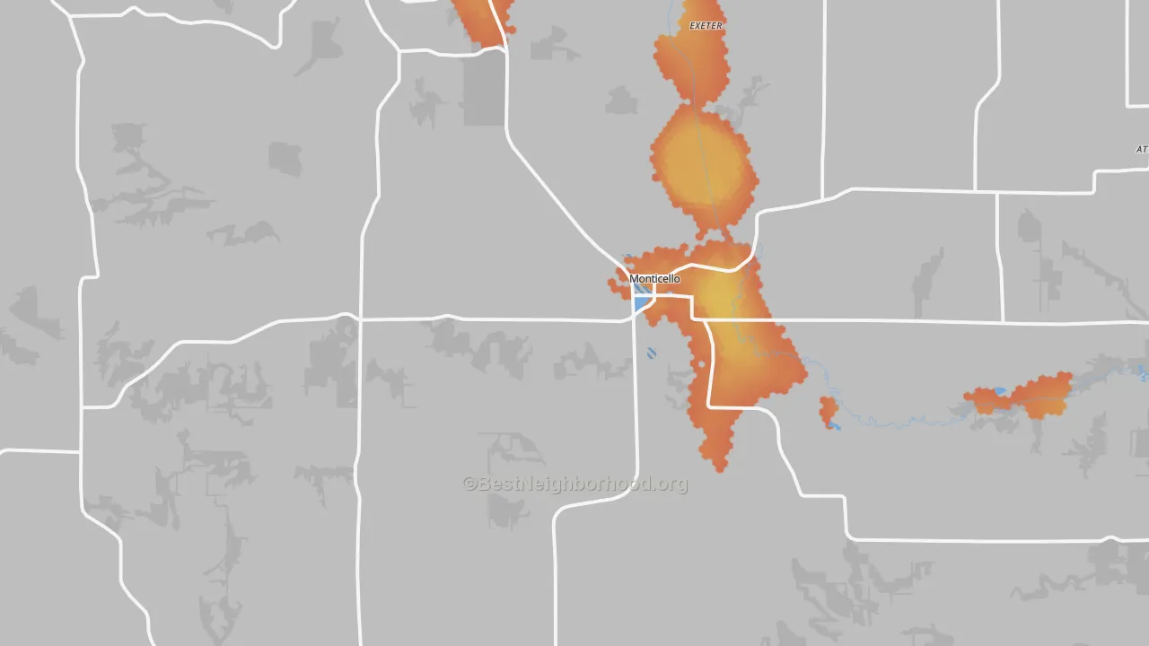 Bike Grade map of 53570, WI