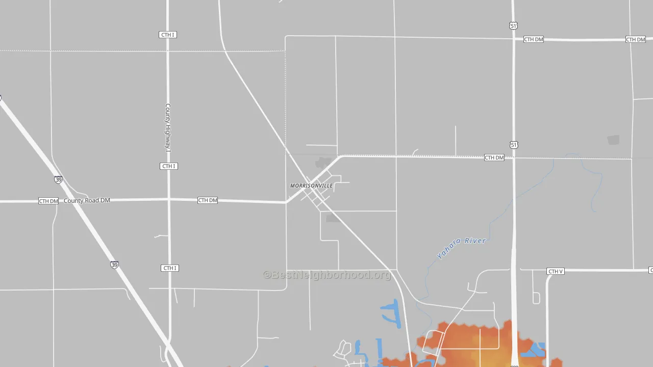 Bike Grade map of 53571, WI