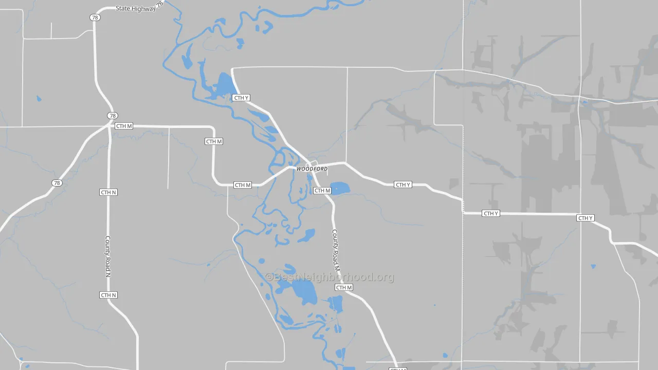 Bike Grade map of 53599, WI