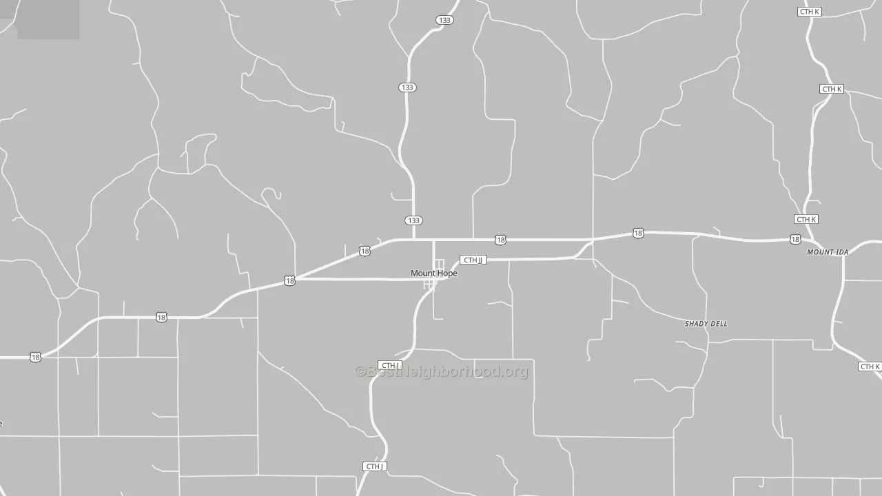 Bike Grade map of 53816, WI