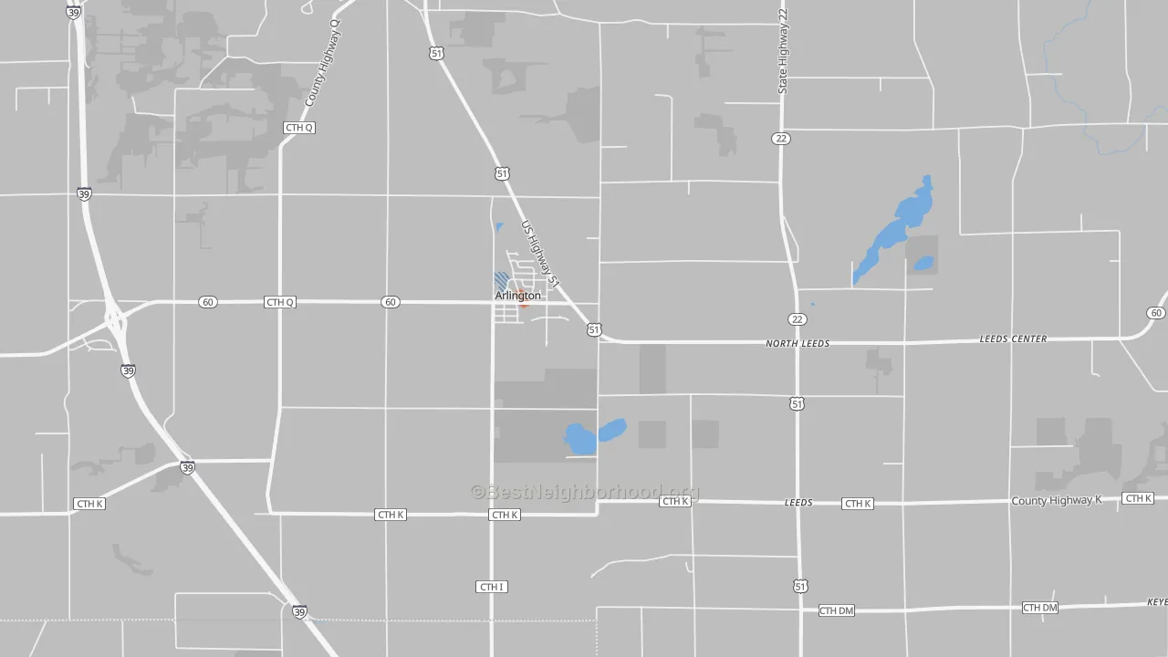 Bike Grade map of 53911, WI