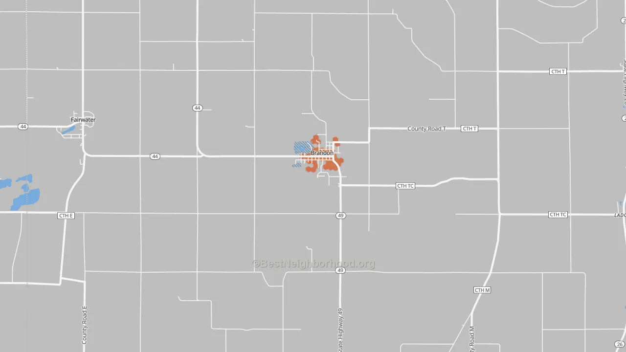 Bike Grade map of 53919, WI