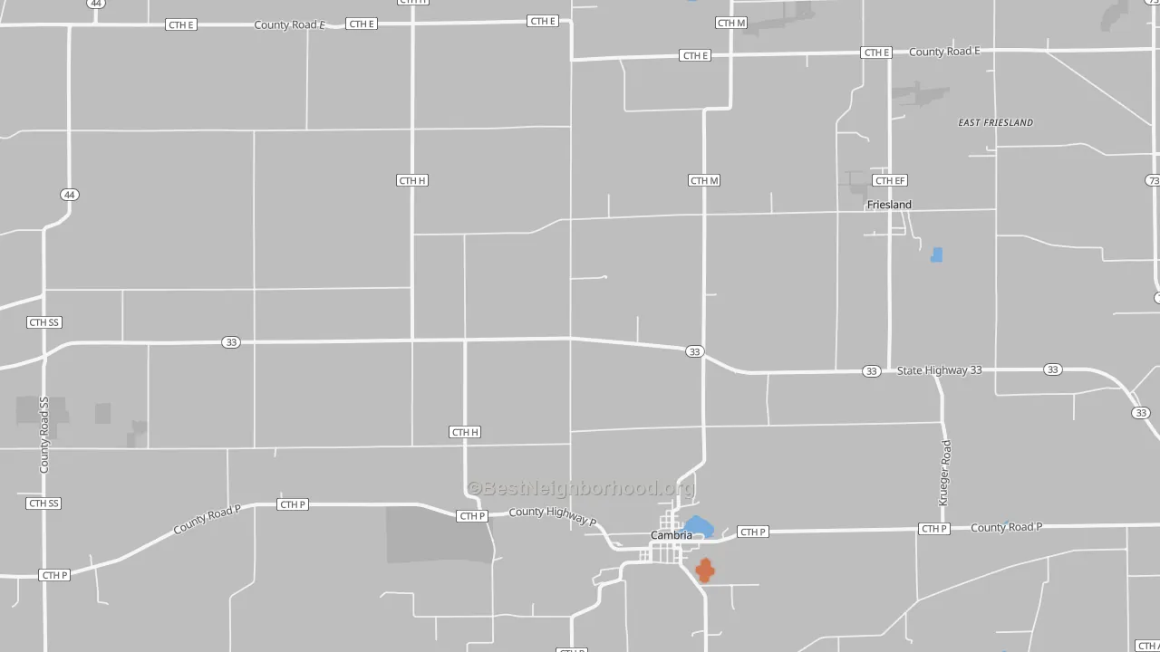 Bike Grade map of 53923, WI