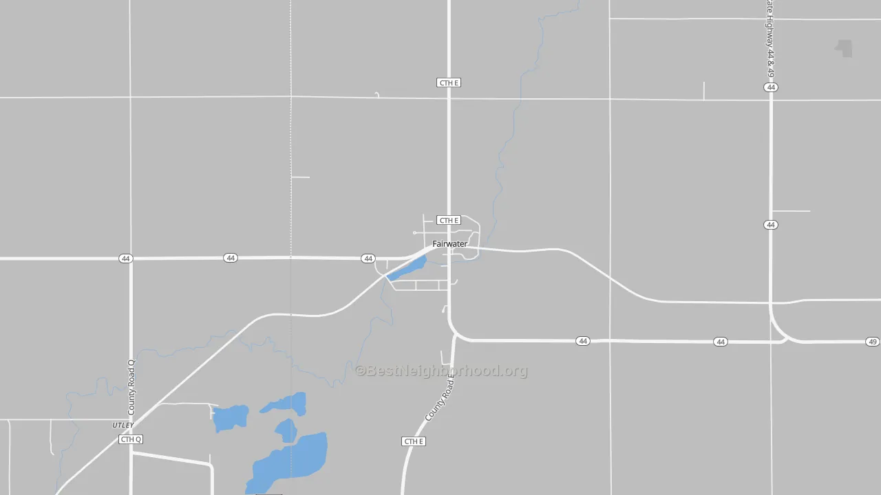 Bike Grade map of 53931, WI