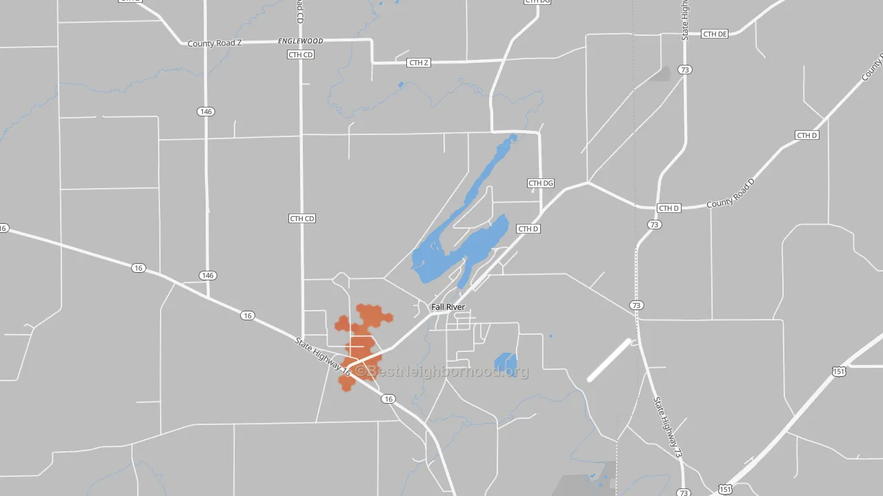 Bike Grade map of 53932, WI