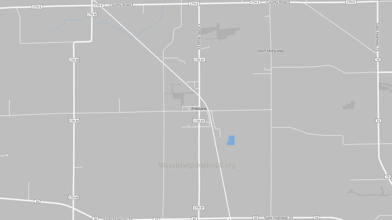 Bike Grade map of 53935, WI