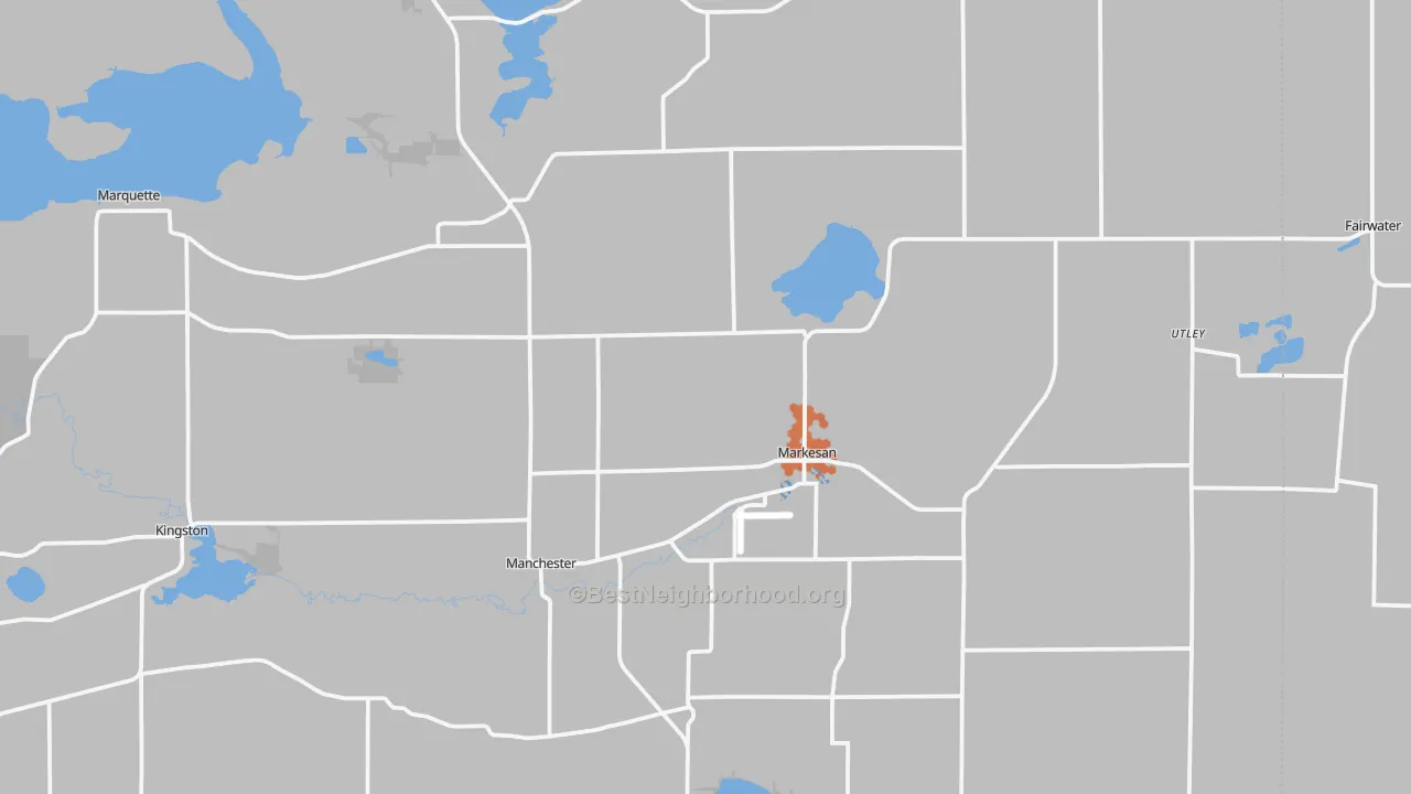 Bike Grade map of 53946, WI