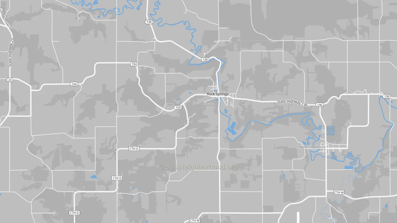 Bike Grade map of 53961, WI