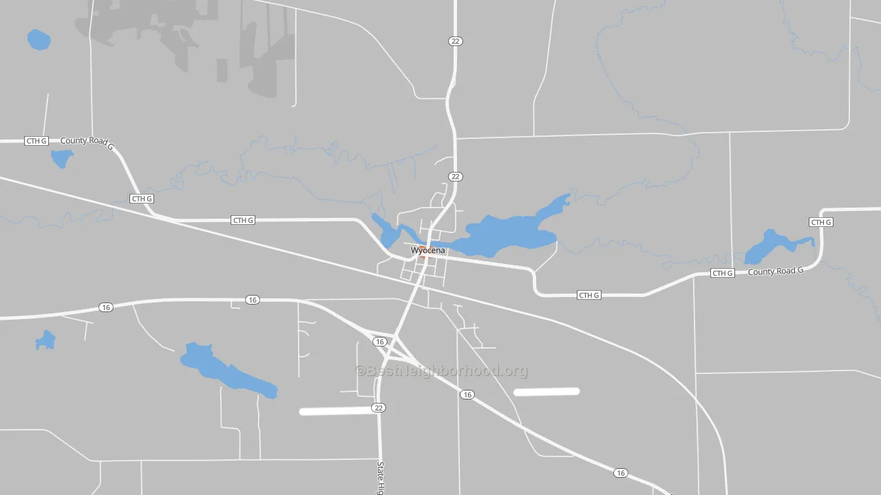 Bike Grade map of 53969, WI