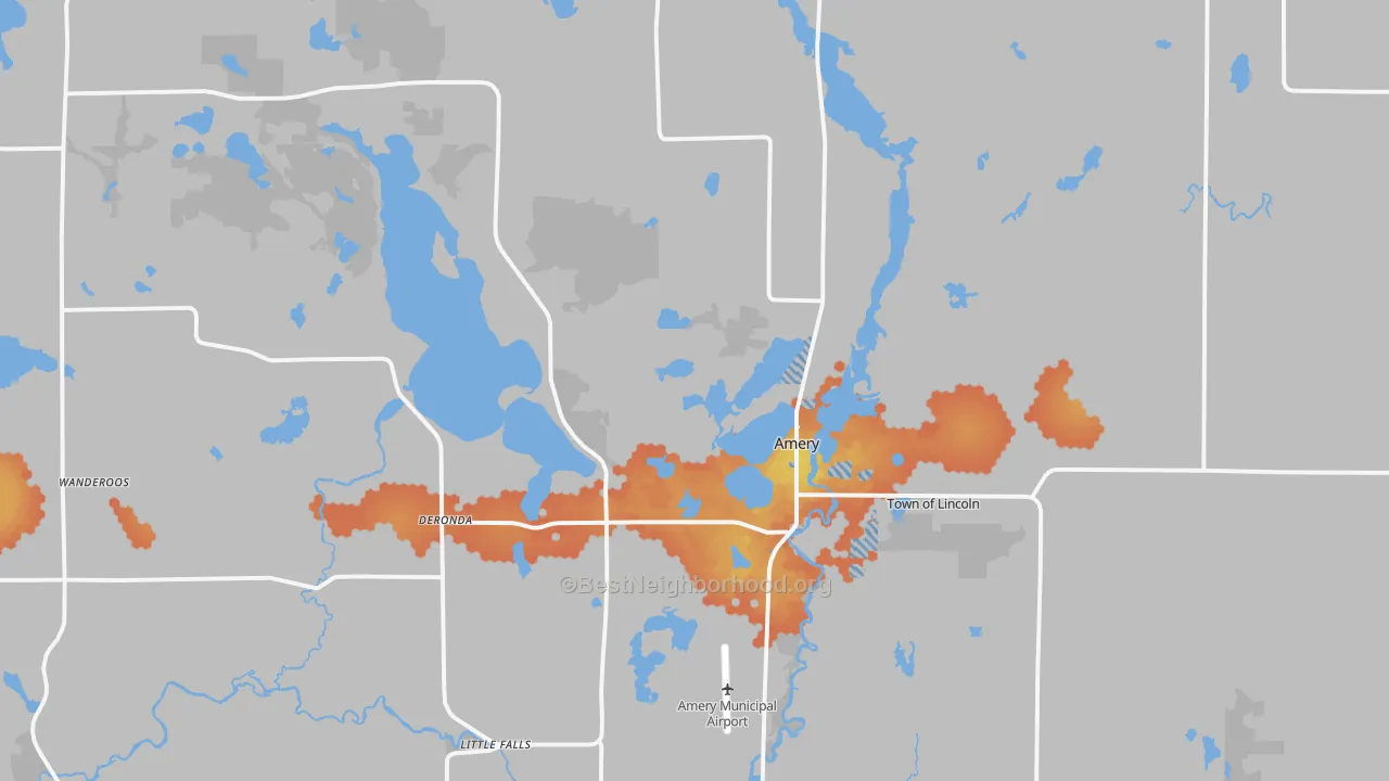 Bike Grade map of 54001, WI