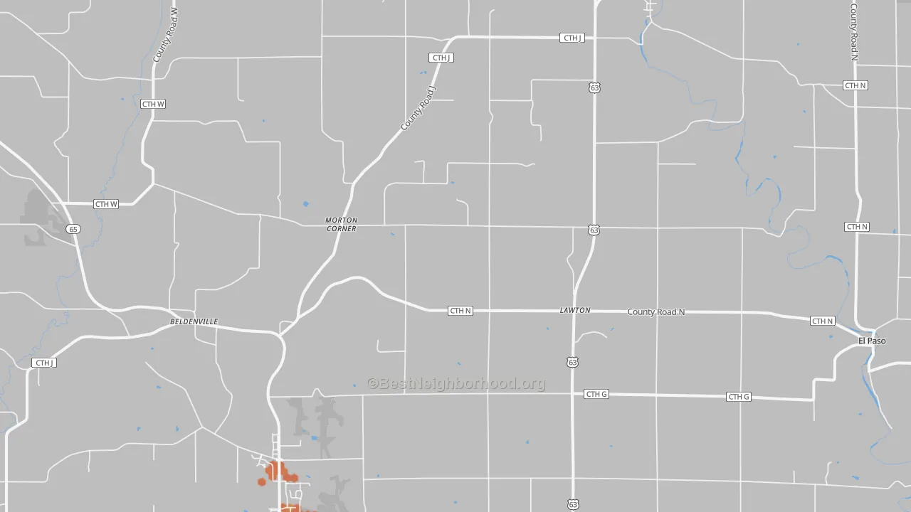 Bike Grade map of 54003, WI