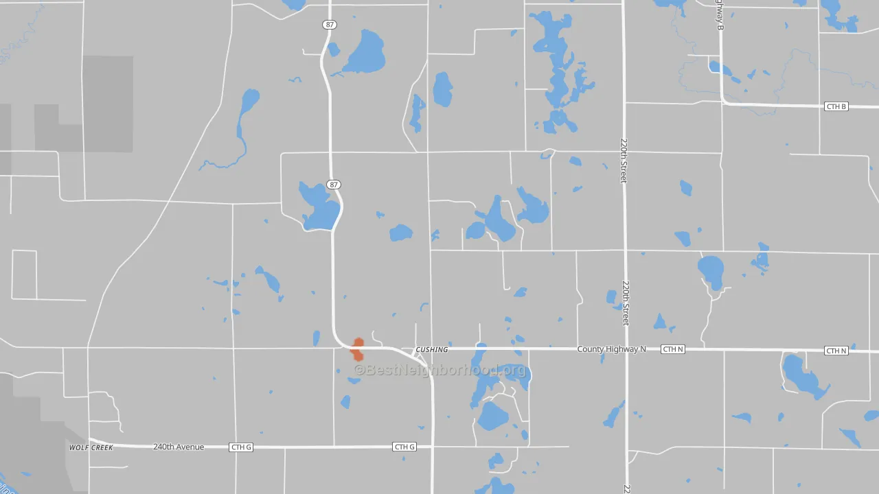 Bike Grade map of 54006, WI