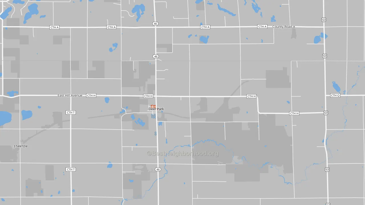 Bike Grade map of 54007, WI