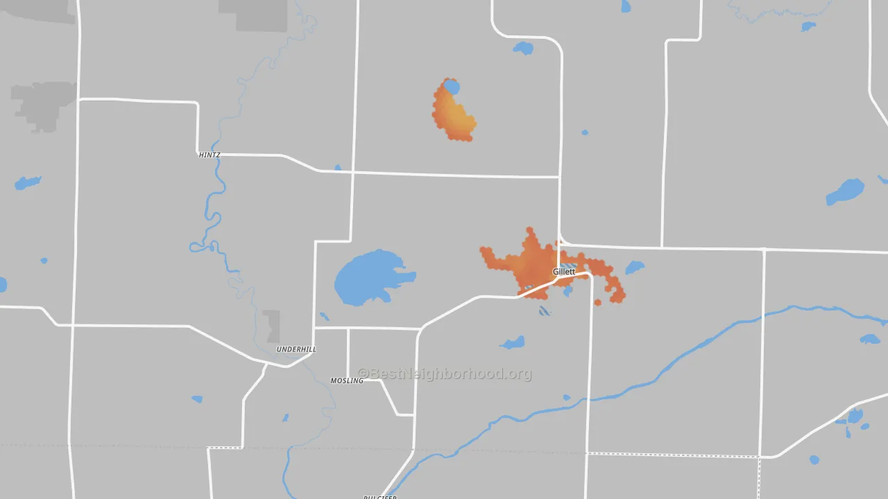 Bike Grade map of 54124, WI