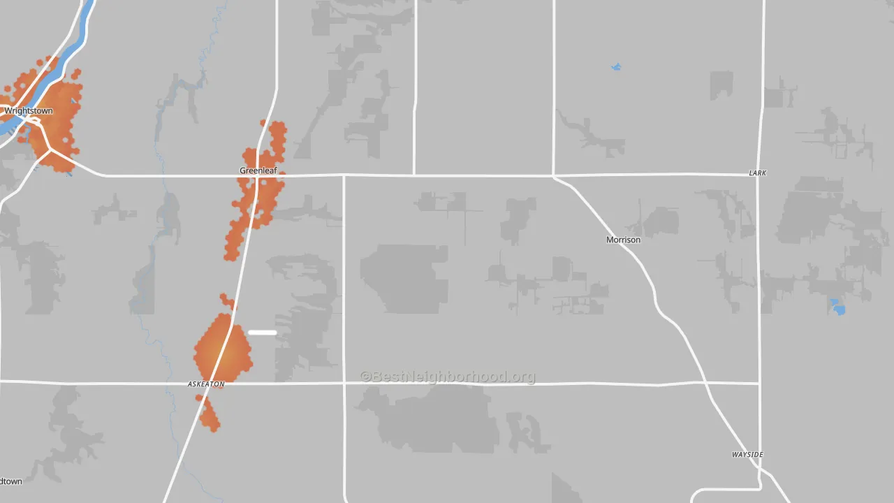 Bike Grade map of 54126, WI