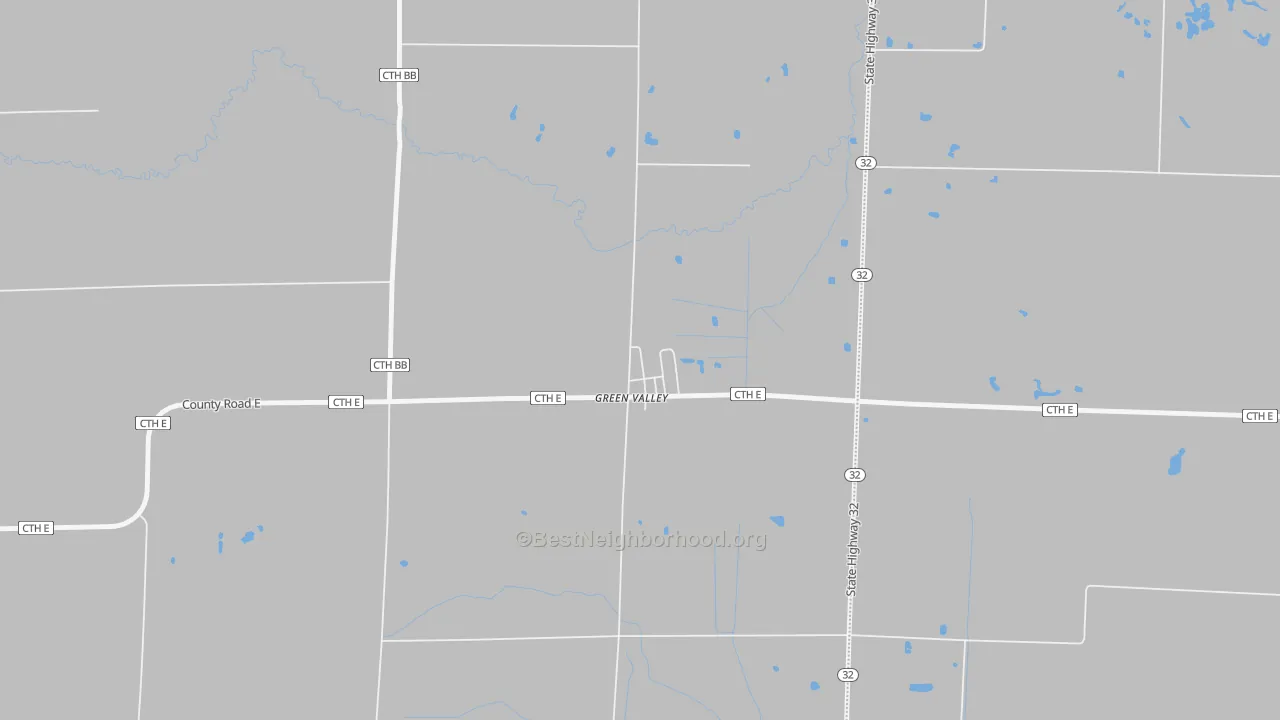 Bike Grade map of 54127, WI
