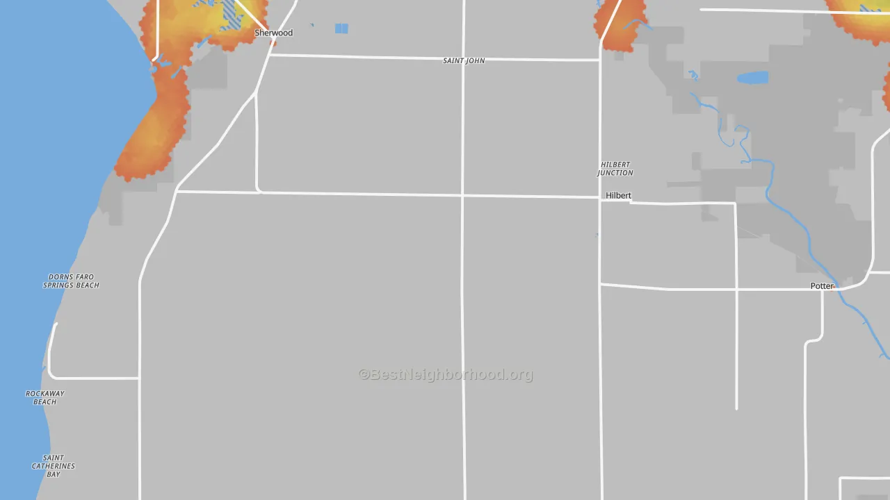 Bike Grade map of 54129, WI