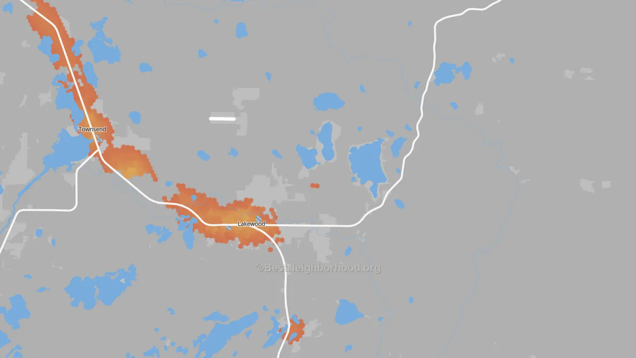 Bike Grade map of 54138, WI