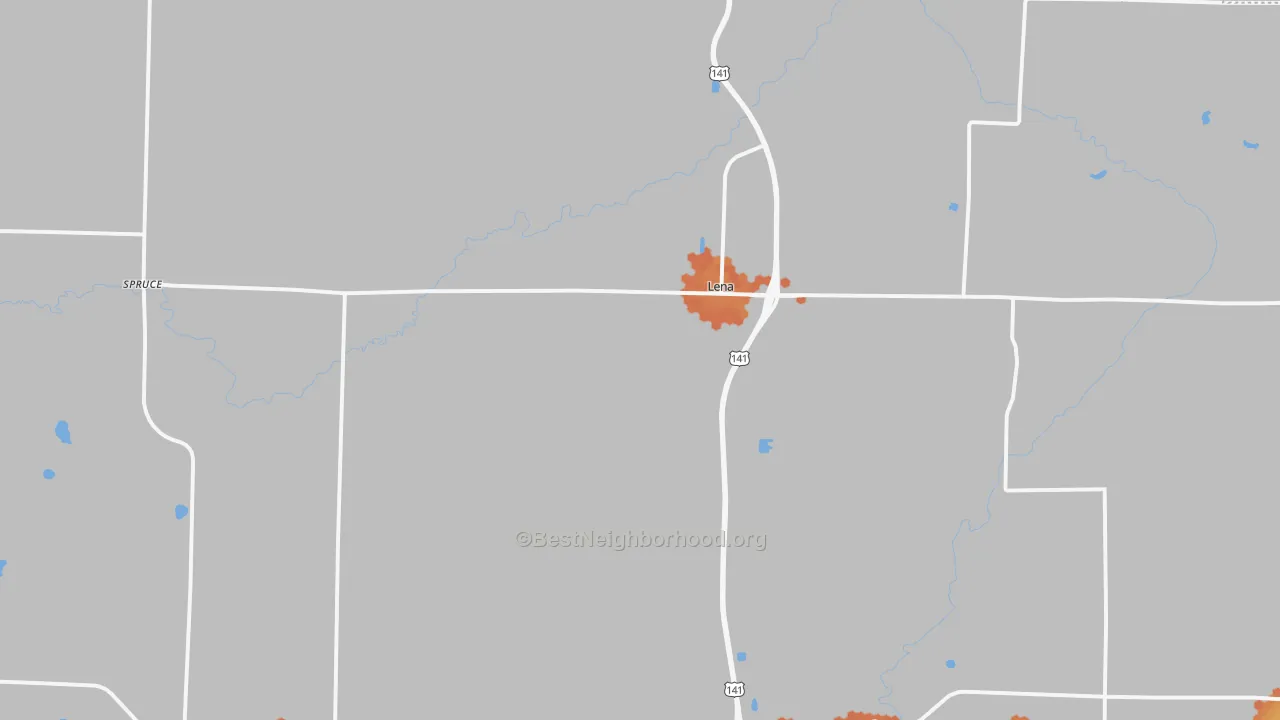 Bike Grade map of 54139, WI