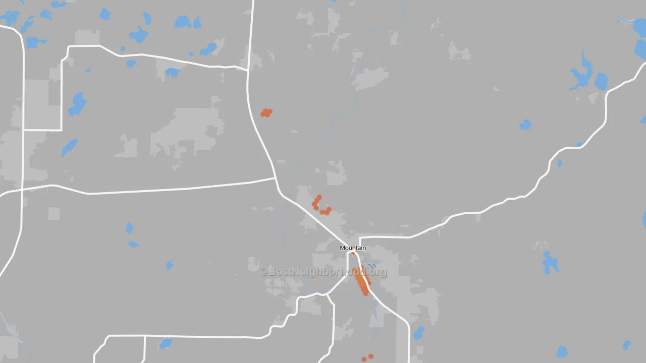 Bike Grade map of 54149, WI
