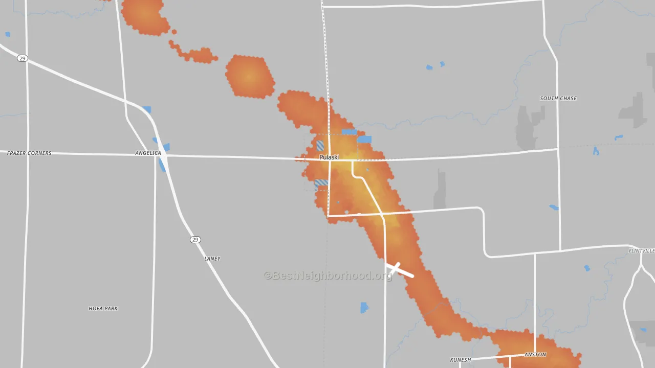 Bike Grade map of 54162, WI