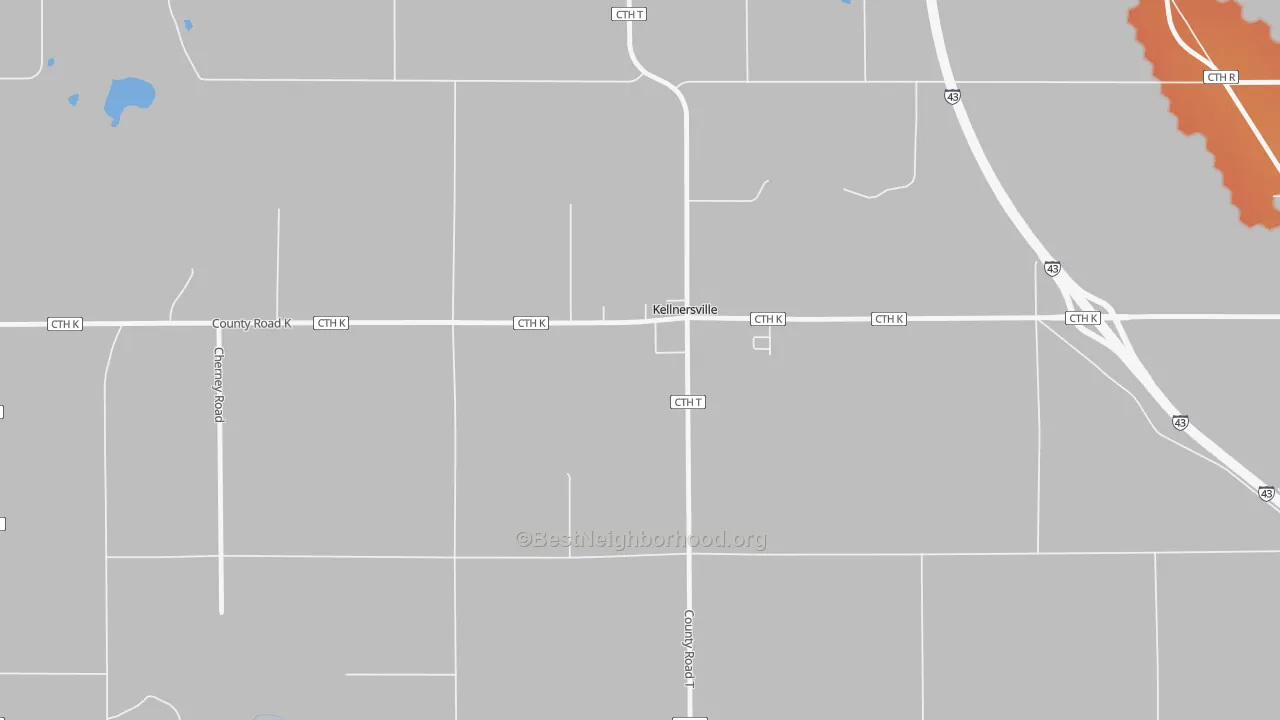 Bike Grade map of 54215, WI