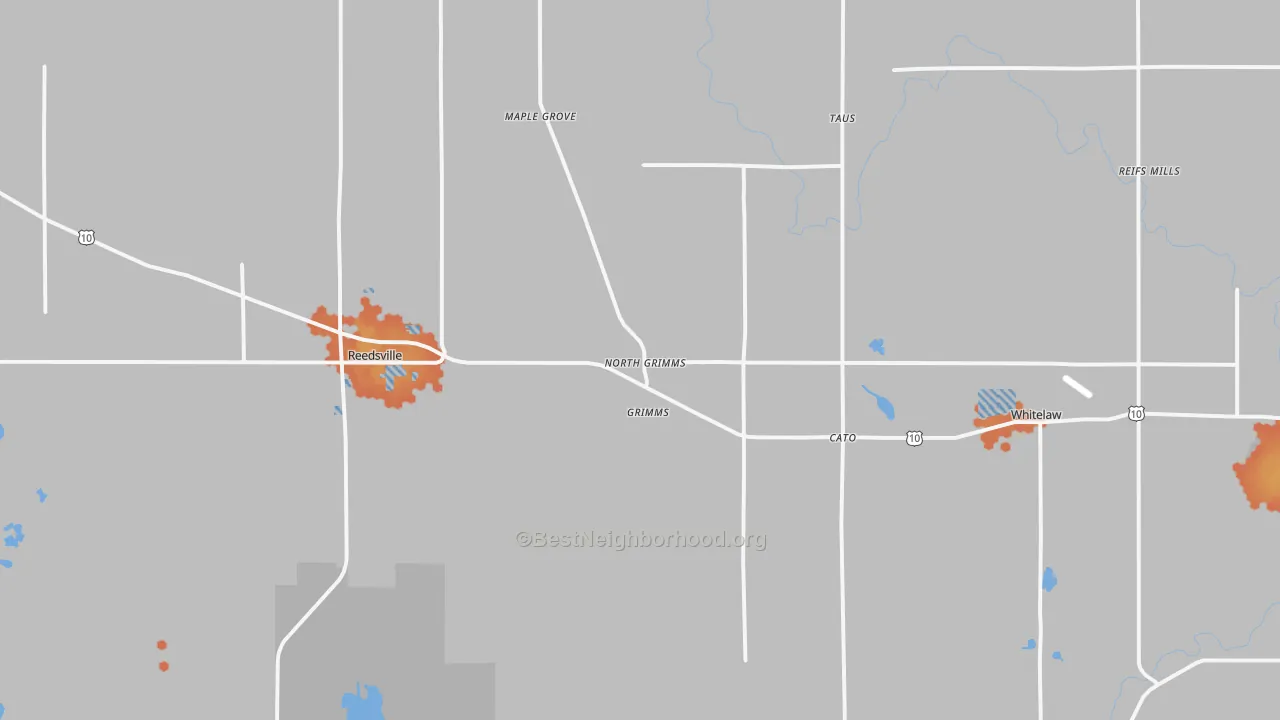 Bike Grade map of 54230, WI