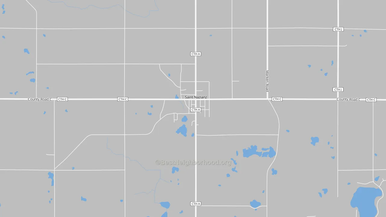 Bike Grade map of 54232, WI