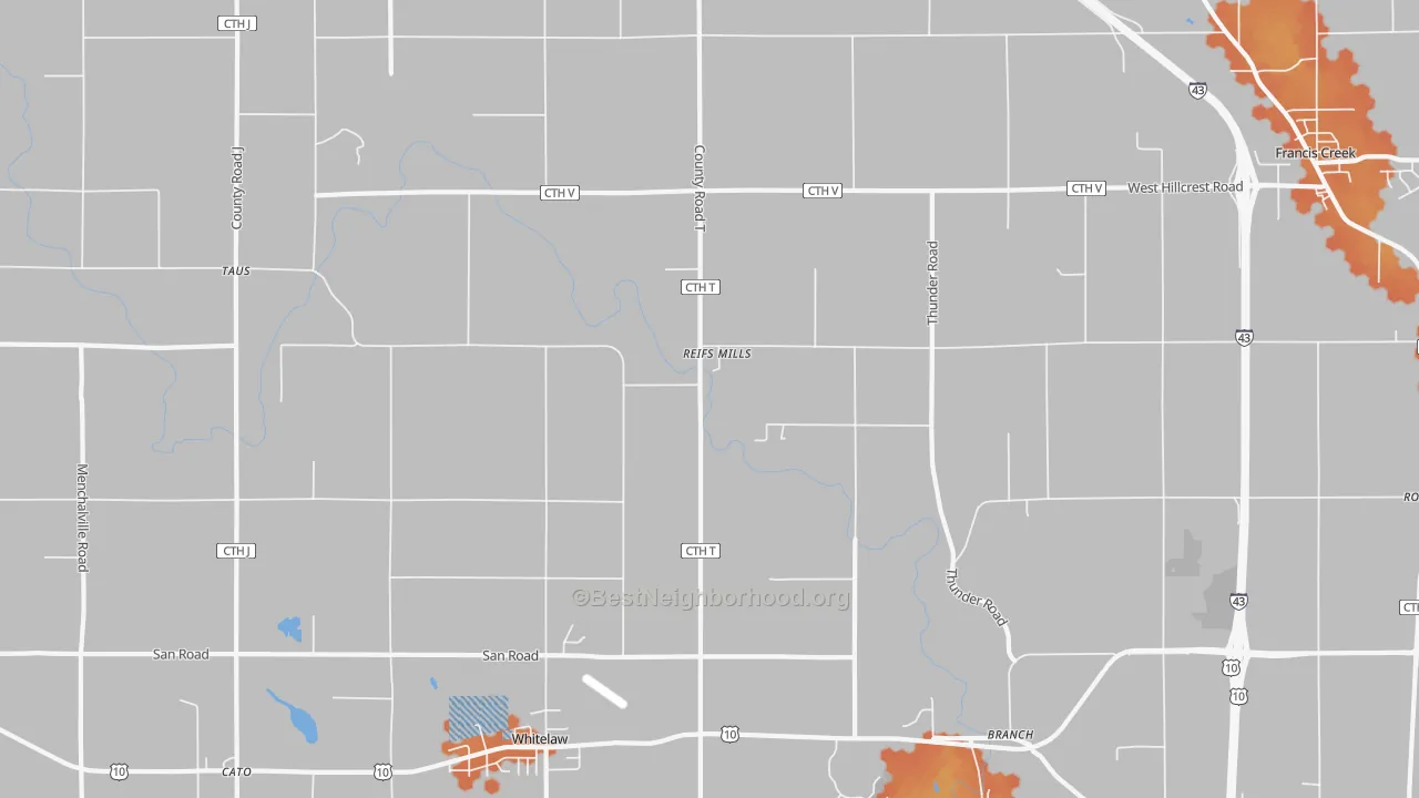 Bike Grade map of 54247, WI