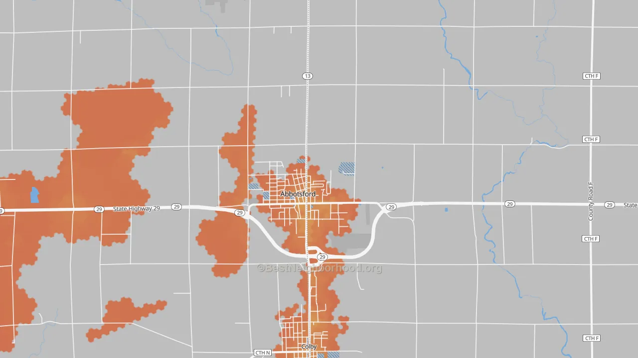 Bike Grade map of 54405, WI