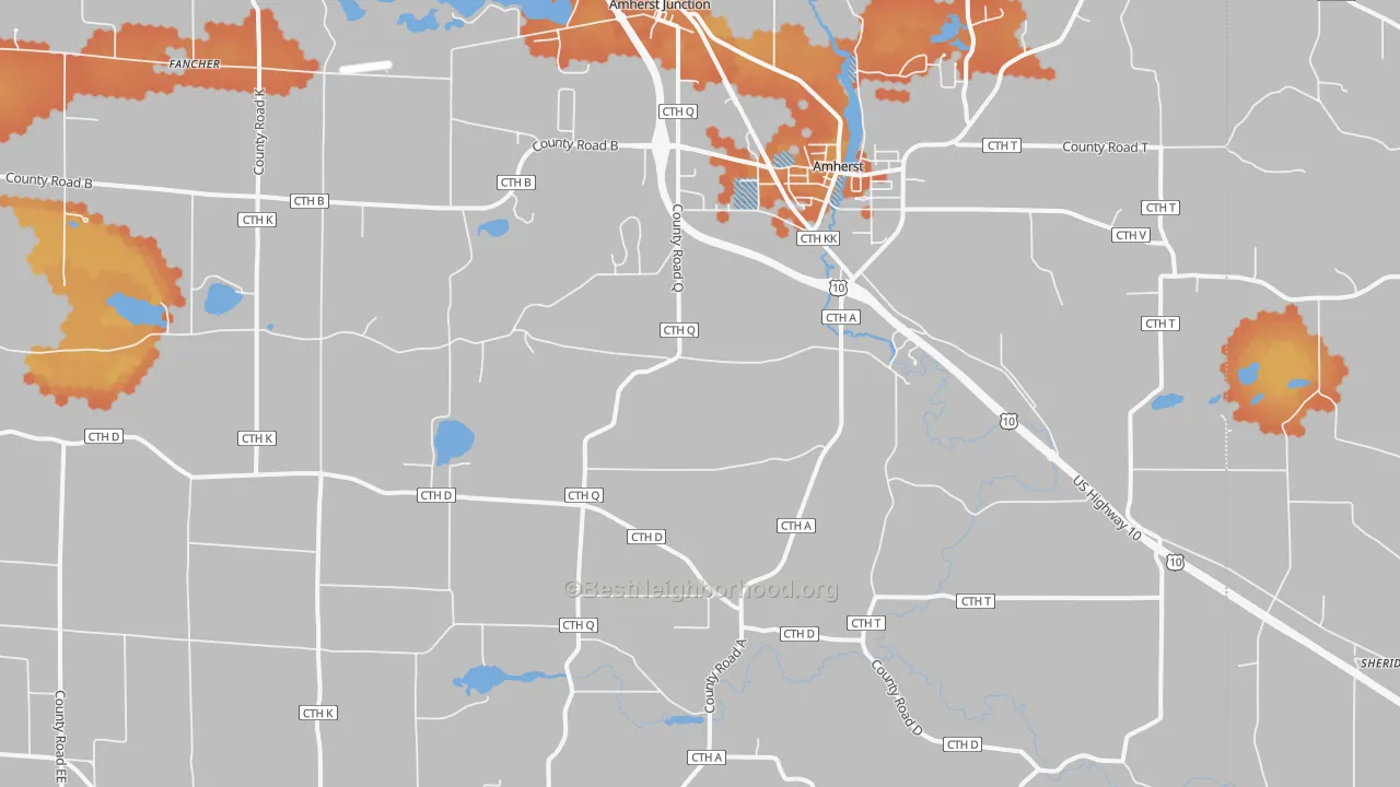Bike Grade map of 54406, WI